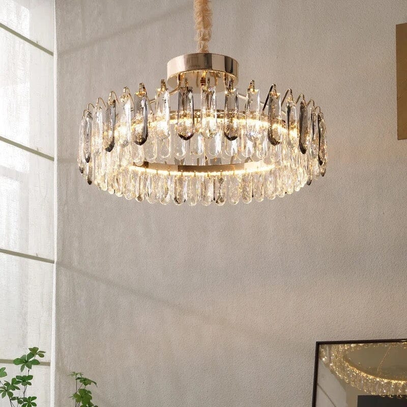 Lumistra Signature Crystal Ceiling Light In Gold Or Chrome With K9 Crystals