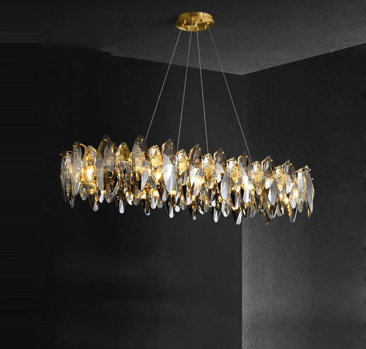 Lyra Nordic Crystal Leaf Chandelier Collection for Luxe Interiors
