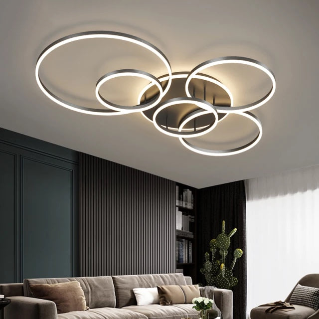 Aurelia Ripple Gold Dimmable Pendant Lamp for Modern Living Rooms