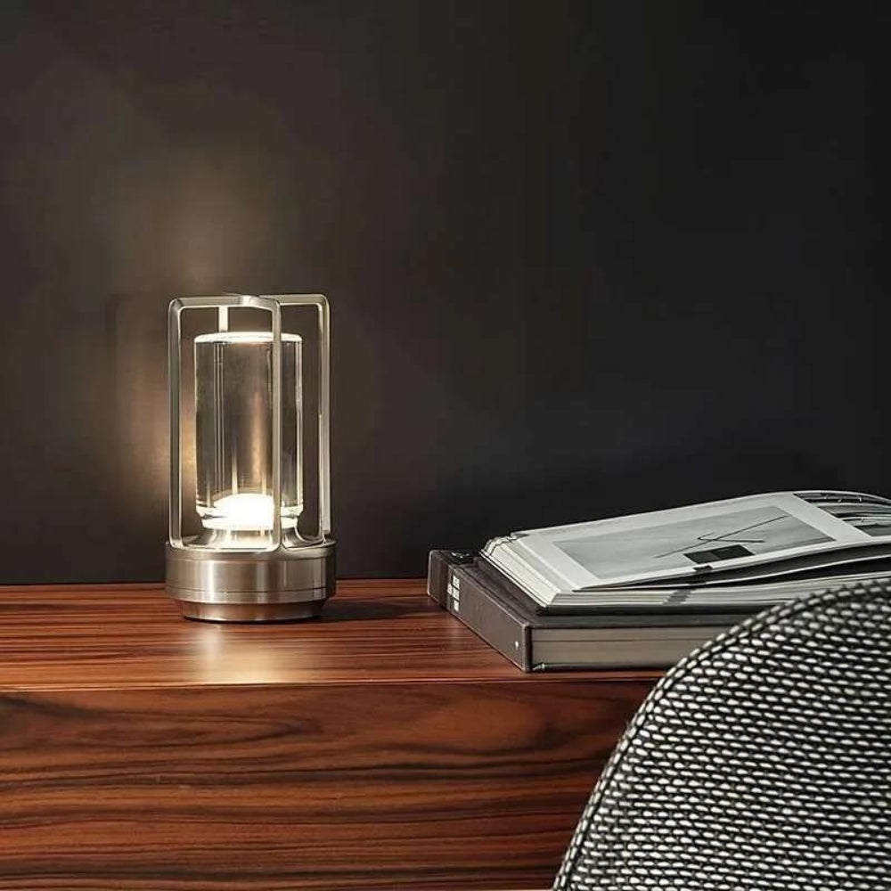 Novae Crystal Lantern Rechargeable Cordless Nordic Table Lamp