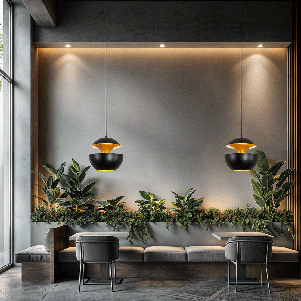 Aurelia Apple Pendant Light With Aluminum Body And Iron Finish