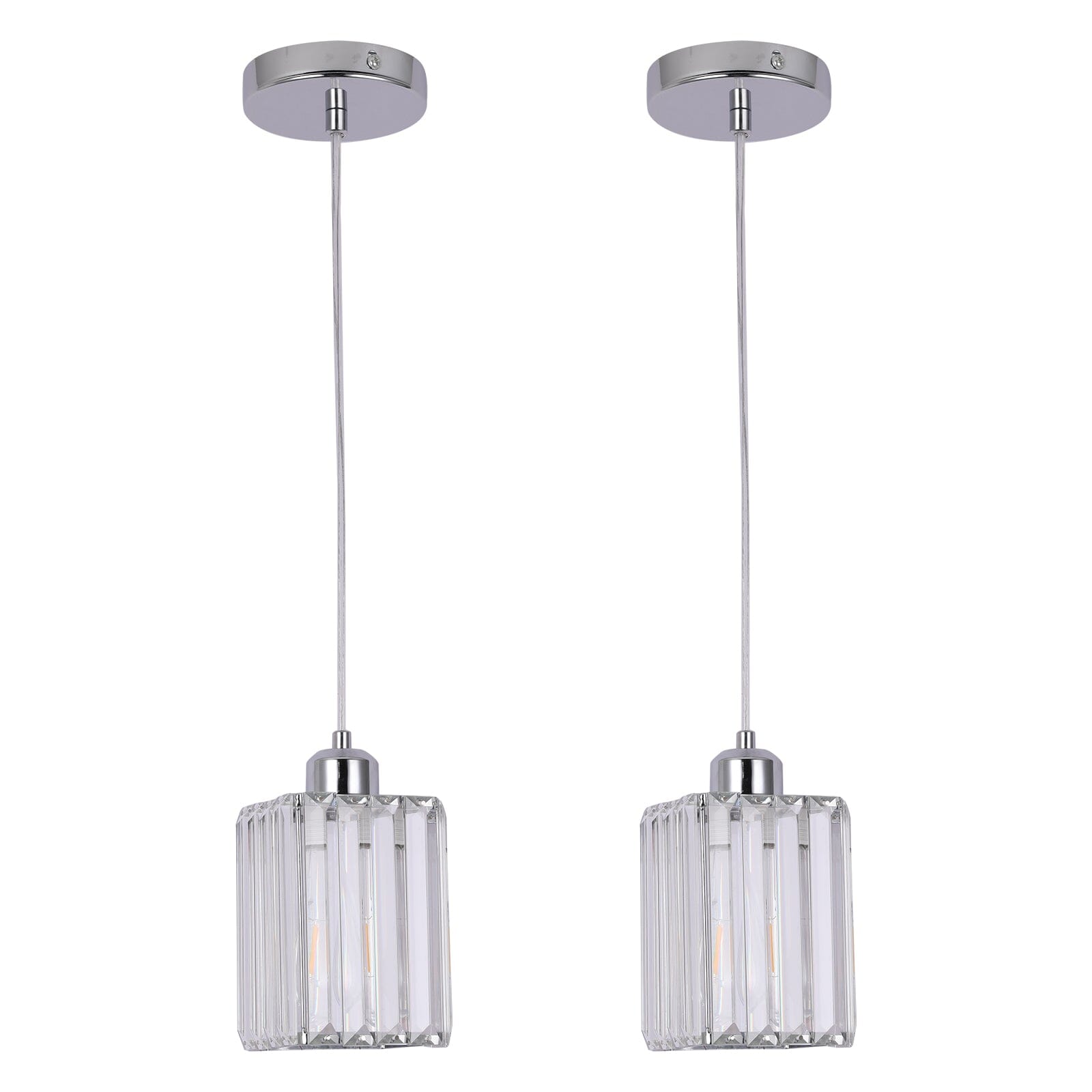 Liora Contemporary Crystal Glass Pendant Light For Living Rooms