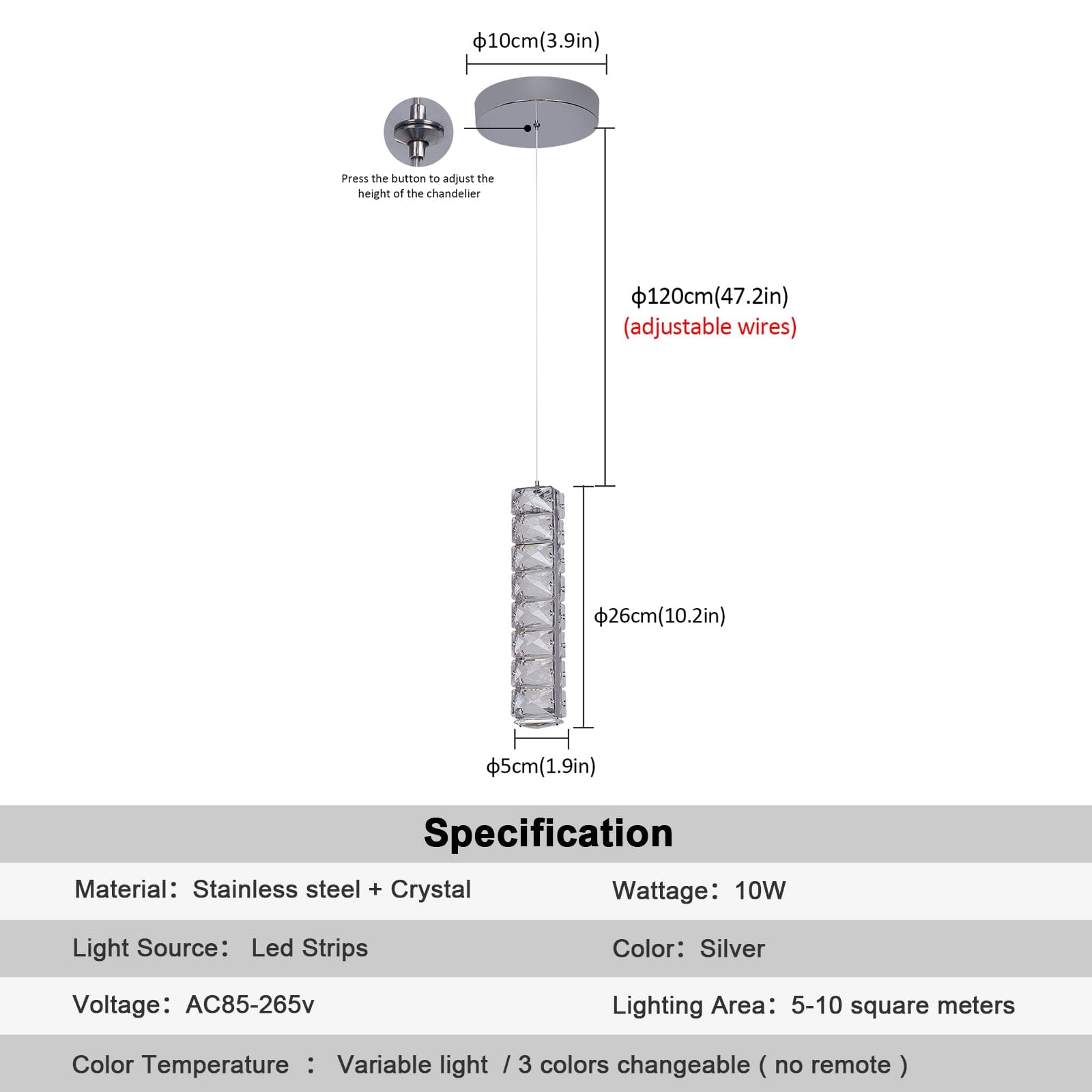 Lumirelle Aurea Cascade Crystal LED Chandelier With Adjustable Suspension