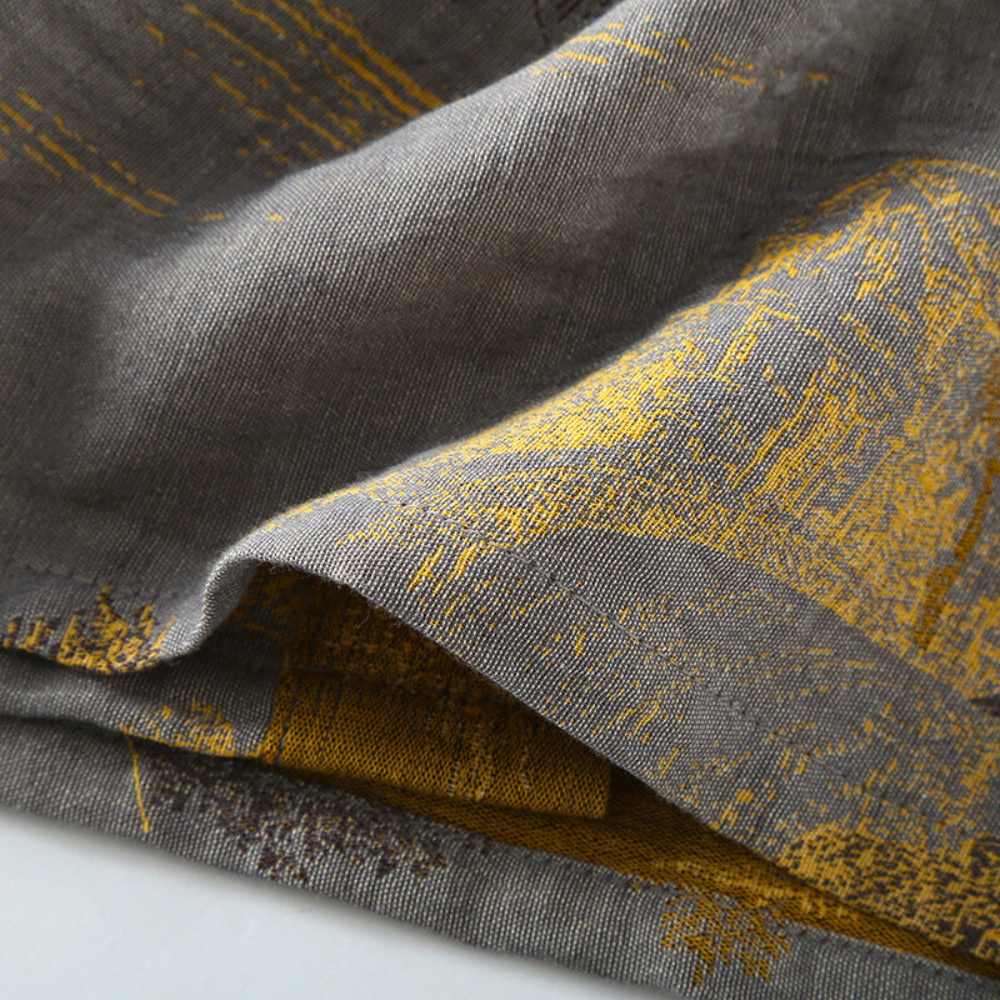 Rustic Elegance Kimono Robe in Pure Cotton