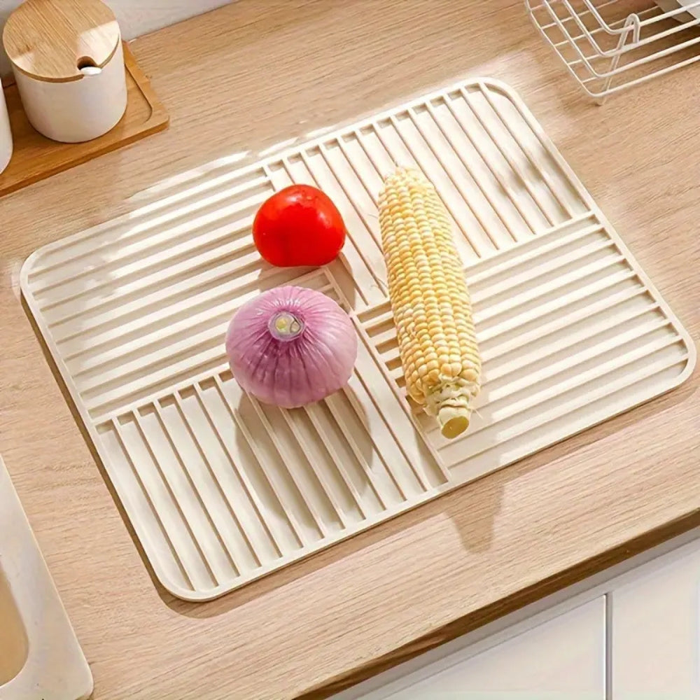Versatile Ribbed Foldable Drying Mat