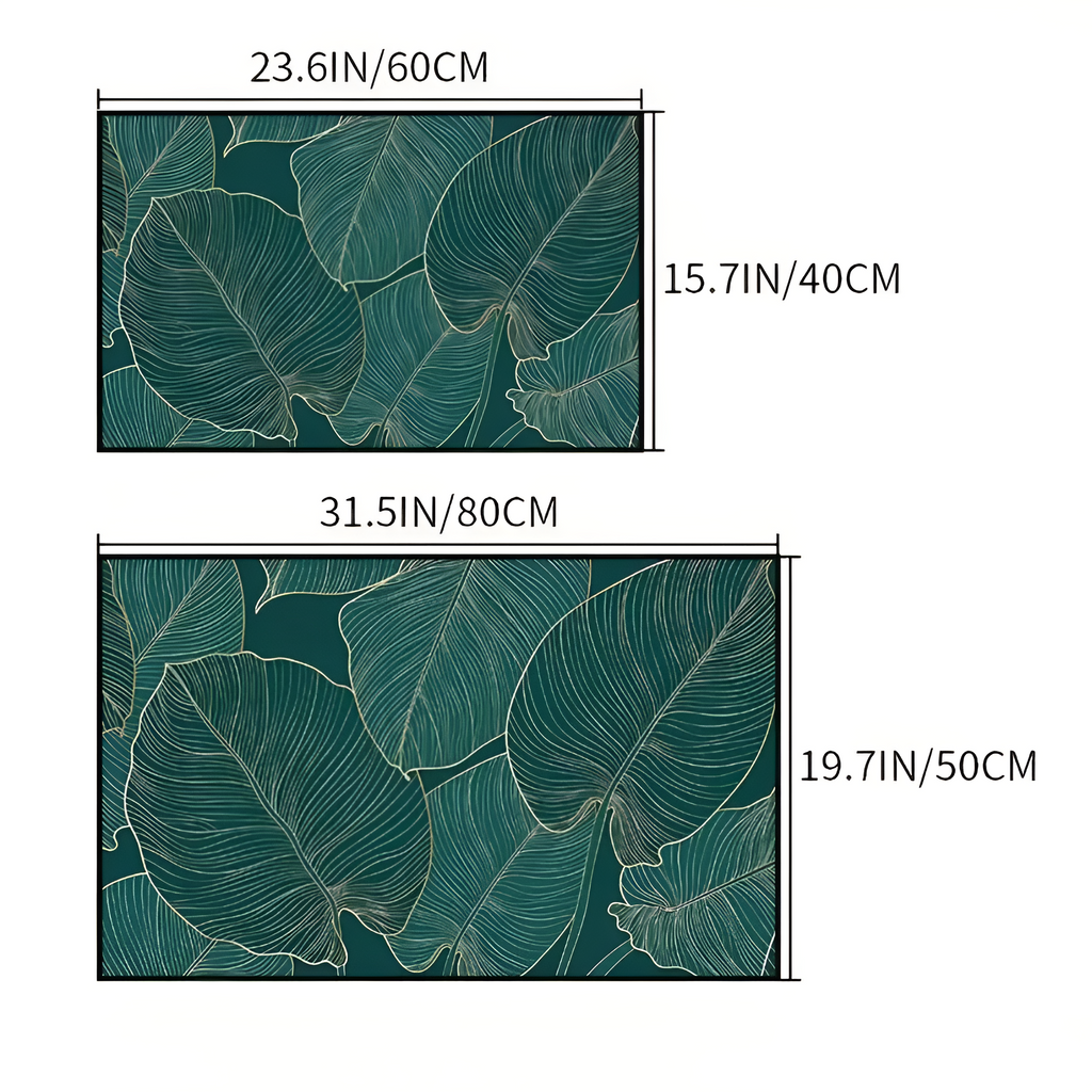 Marisol Gold Linear Leaf Doormat