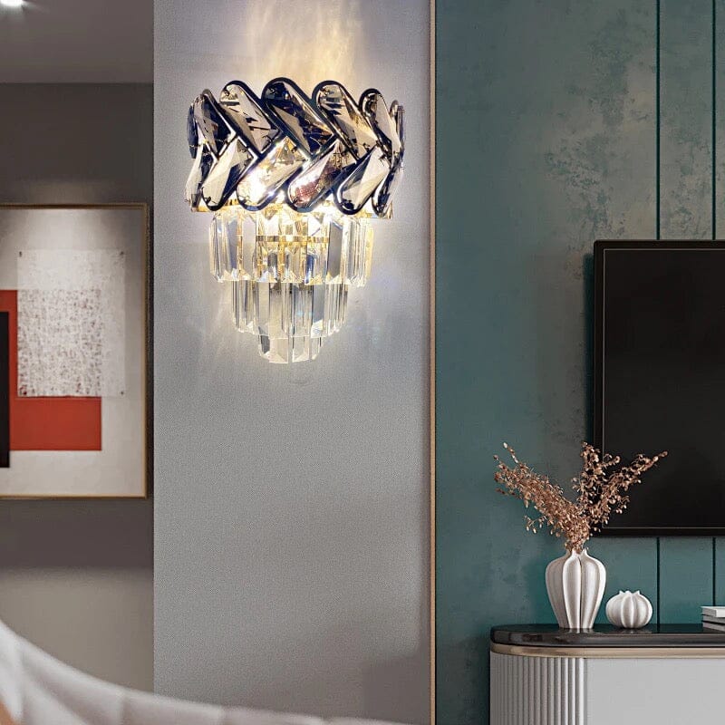 Lyraen Crystal LED Wall Sconce With Modern Silhouette