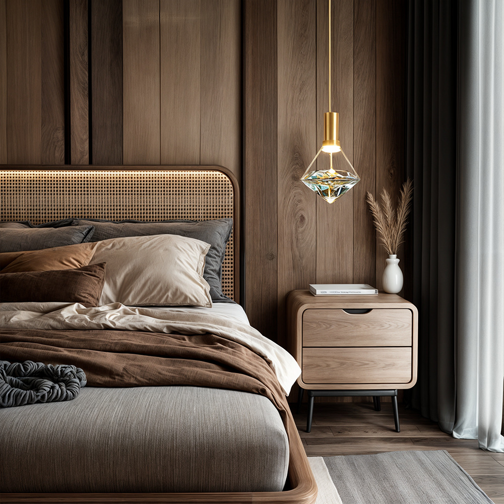 Aurelle Copper Crystal Pendant Light for Modern Homes