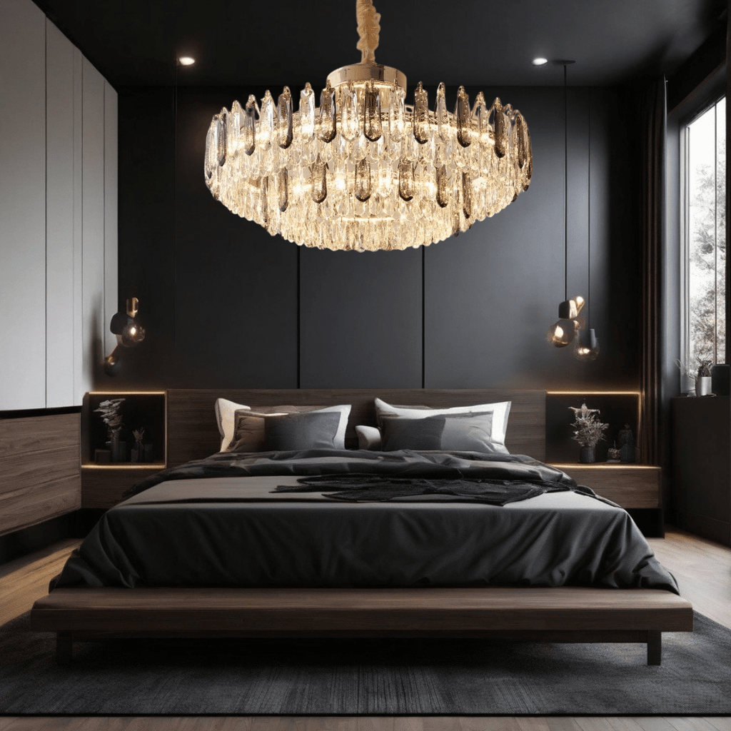 Lumistra Signature Crystal Ceiling Light In Gold Or Chrome With K9 Crystals