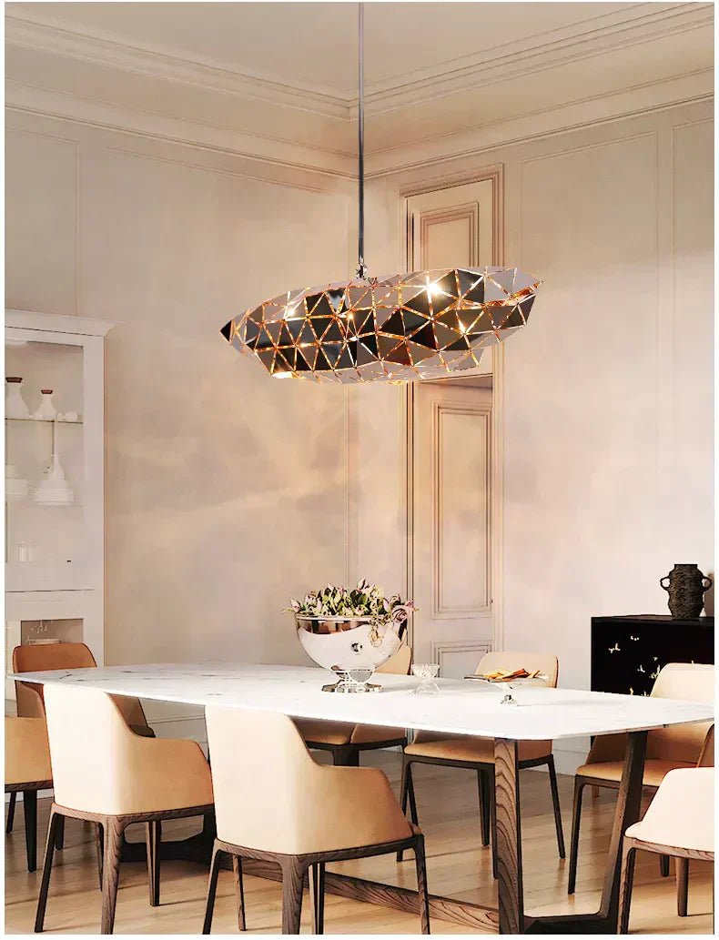Cosmara Steel Pendant Lights With Meteorite Finish