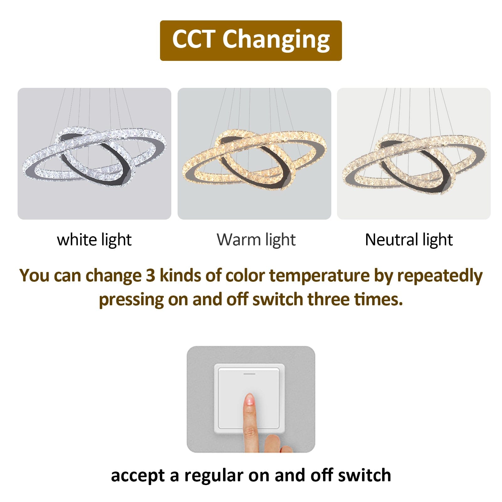 Aurea Crystal Ring Pendant Light With Chrome Finish