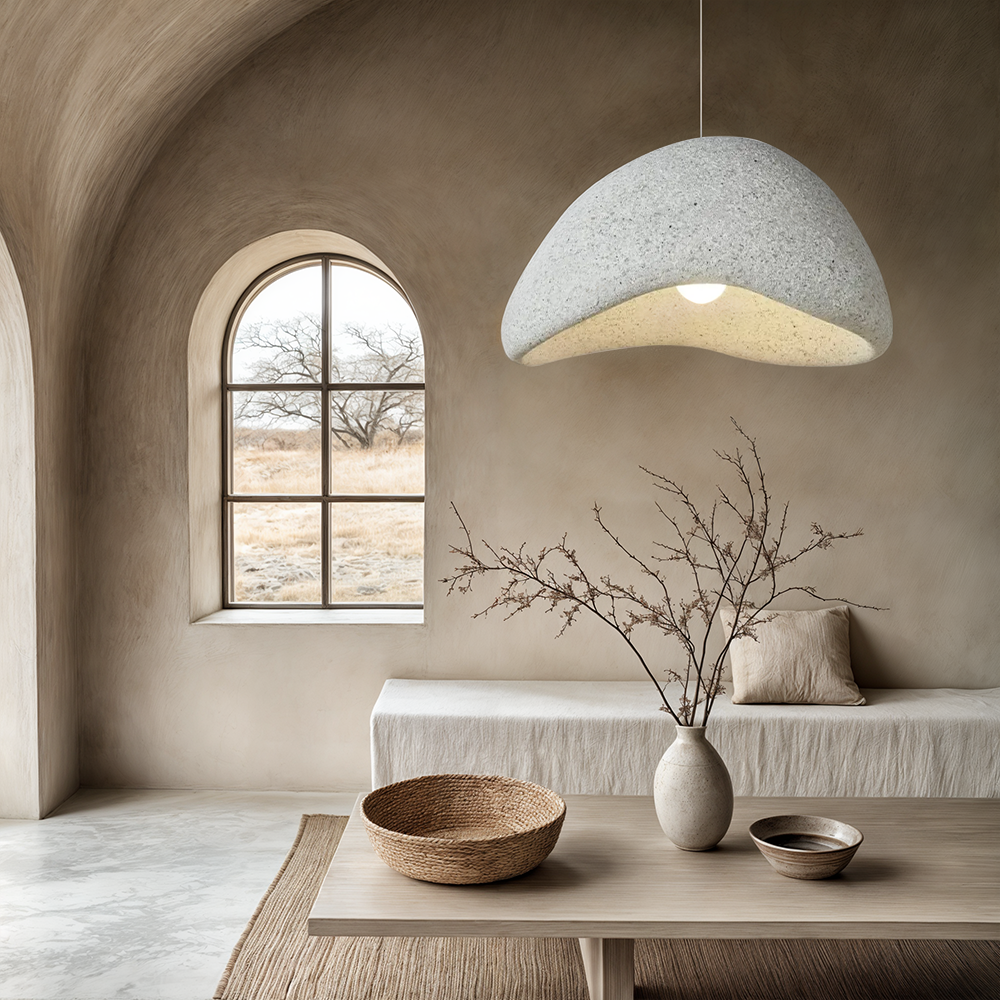 Kairo Speckled Wabi Pendant Light With Soft LED Glow