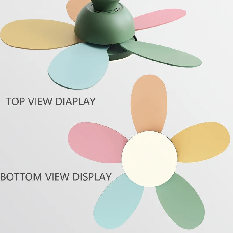 AuroraNova Ceiling Fan with Multicolored Blades and 60W LED Light