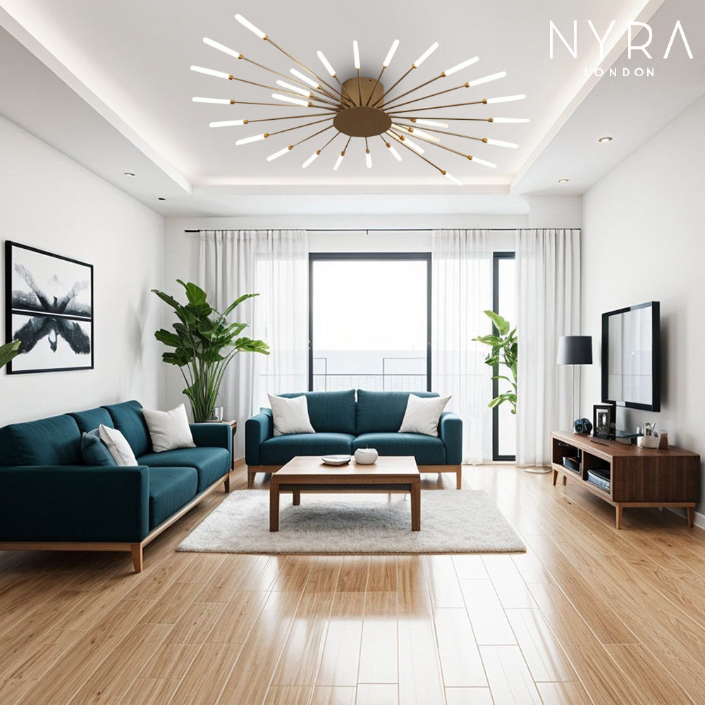 Lyra Wand-Style Chandelier Sculptural Centerpiece Lighting