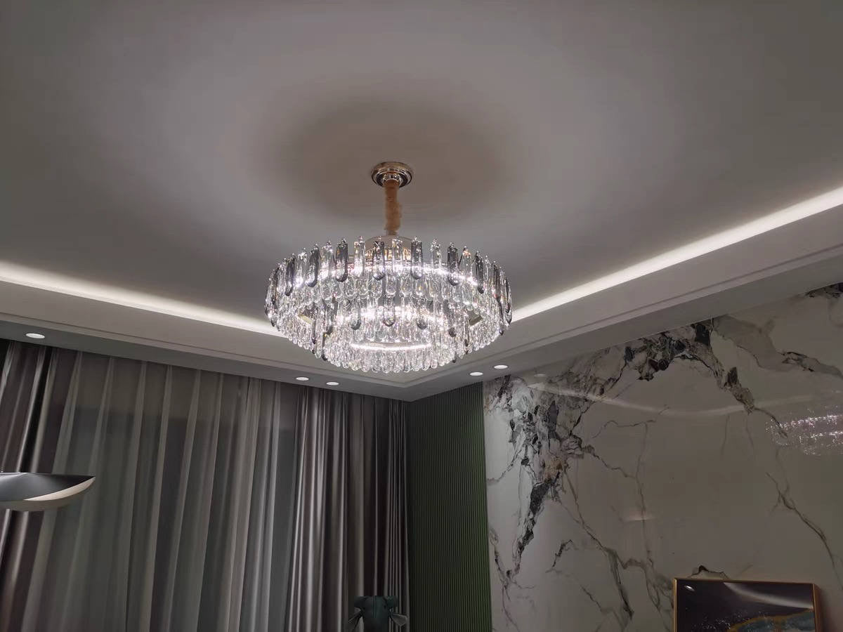 Lumistra Signature Crystal Ceiling Light In Gold Or Chrome With K9 Crystals