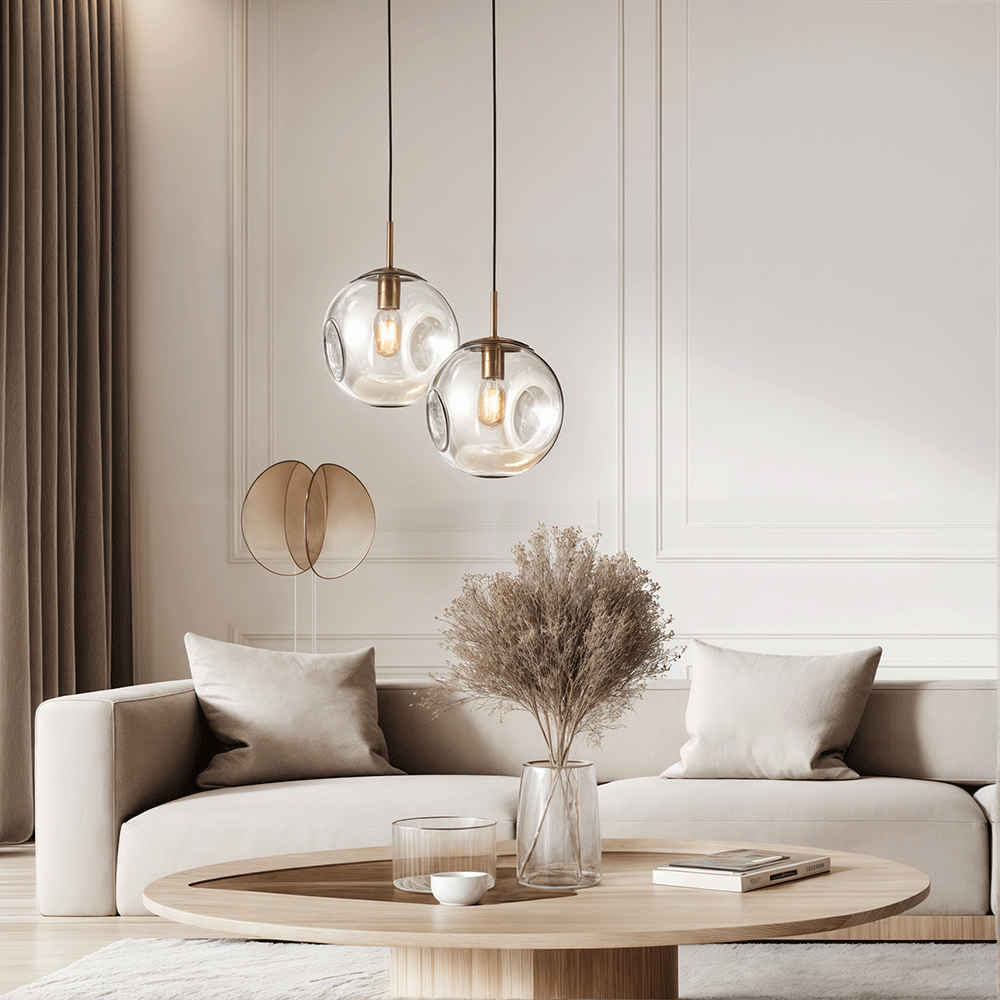 Lumira Glass Pendant Light With Elegant Multitone Finish