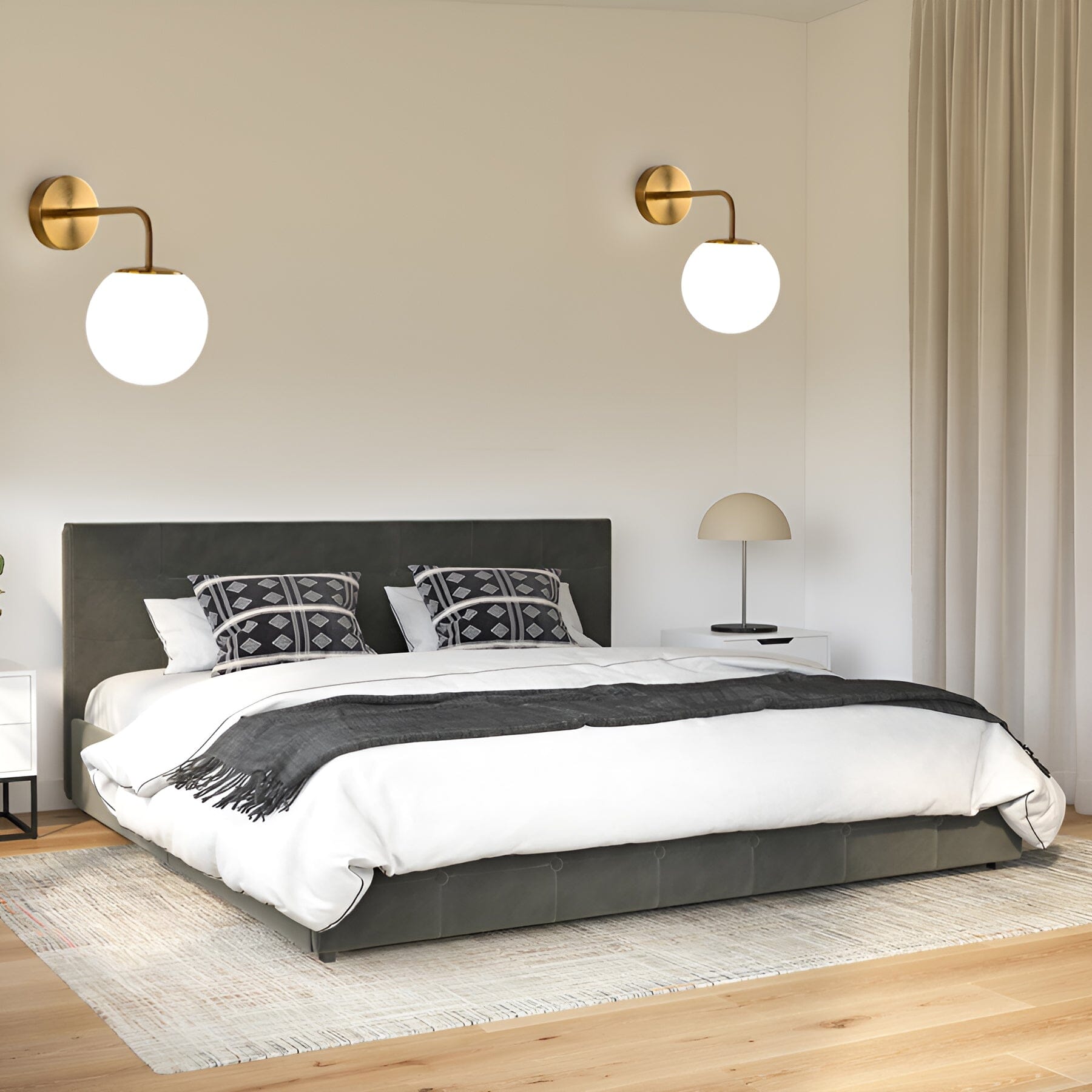 Ball Wall Light by Liora Minimalist Iron Fixture With Warm Glow