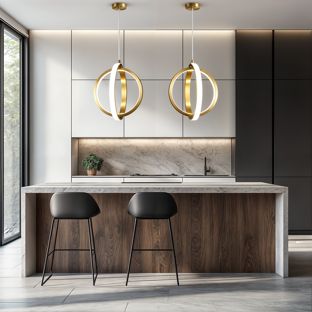 Lyren Nickel Finished Mini Pendant Lights With Forged Aluminum Body