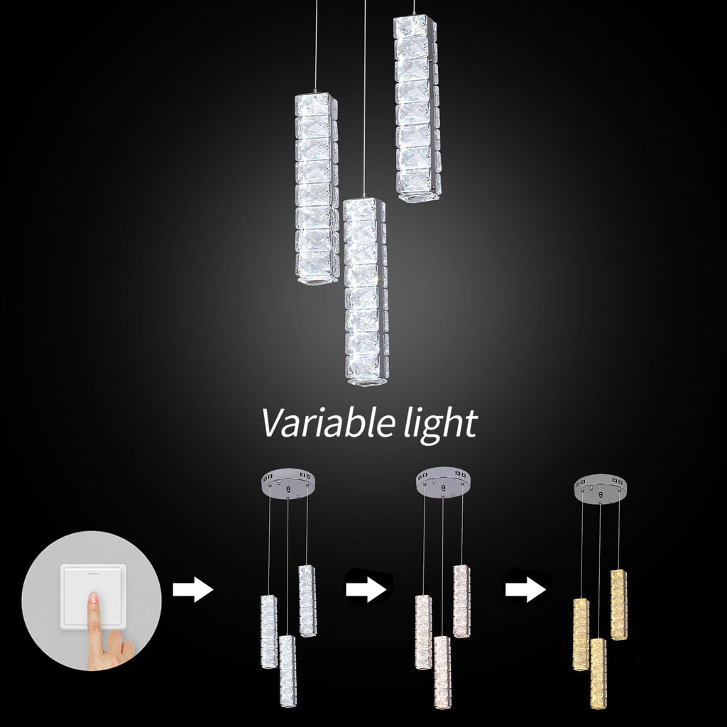 Lumirelle Aurea Cascade Crystal LED Chandelier With Adjustable Suspension
