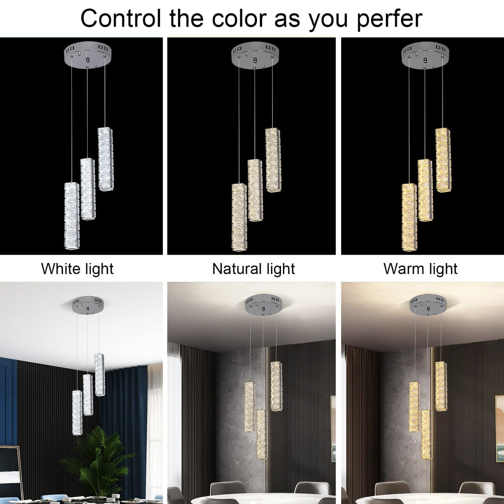 Lumirelle Aurea Cascade Crystal LED Chandelier With Adjustable Suspension