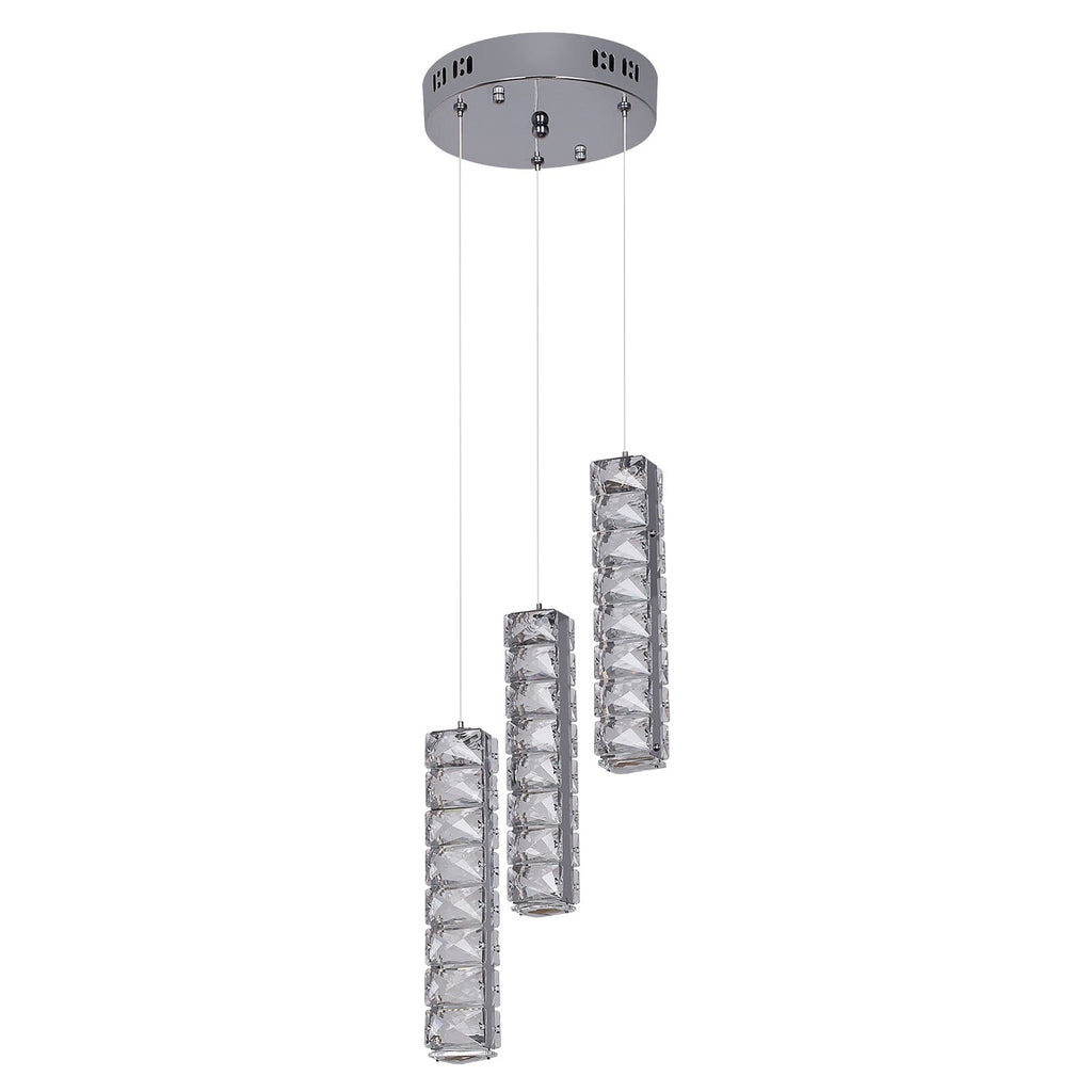 Lumirelle Aurea Cascade Crystal LED Chandelier With Adjustable Suspension