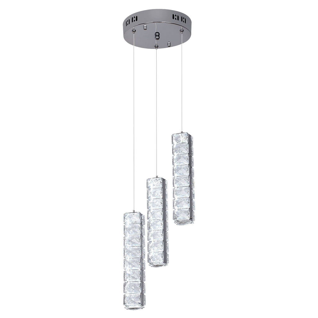 Lumirelle Aurea Cascade Crystal LED Chandelier With Adjustable Suspension