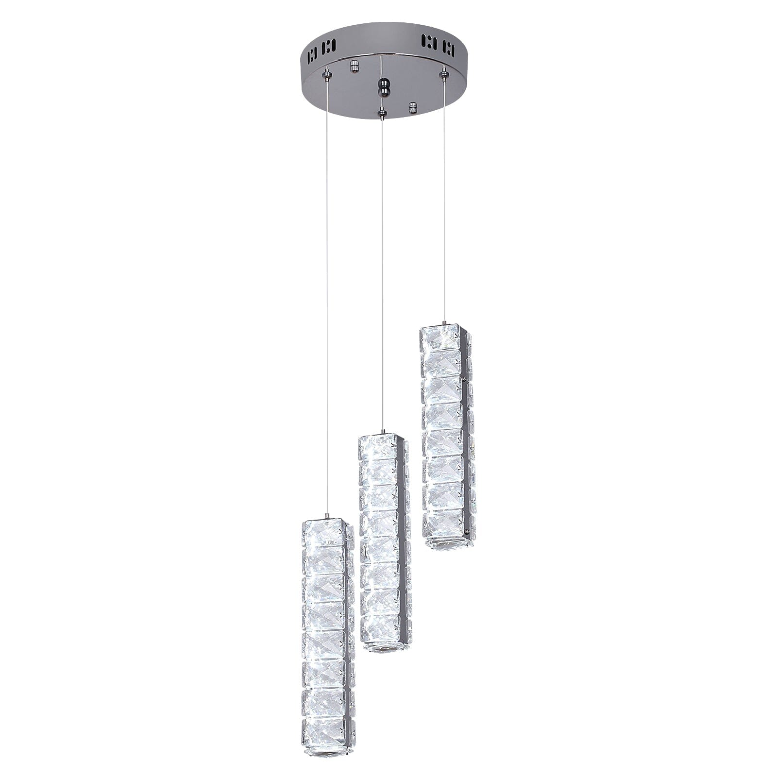 Lumirelle Aurea Cascade Crystal LED Chandelier With Adjustable Suspension
