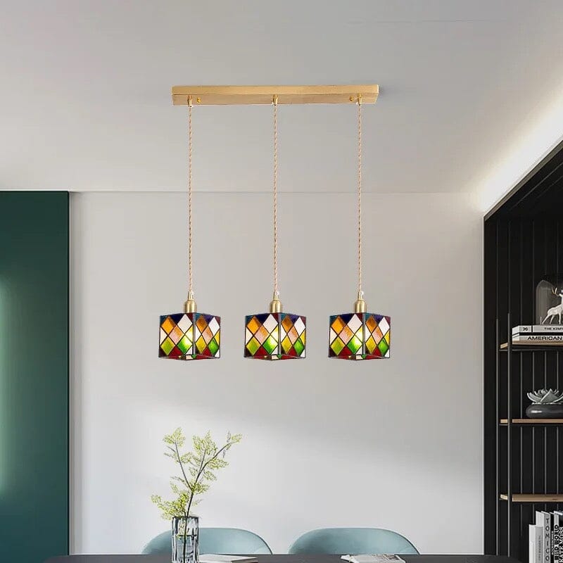LumaNova Glass Prism Cube Pendant Lamp For Modern Spaces