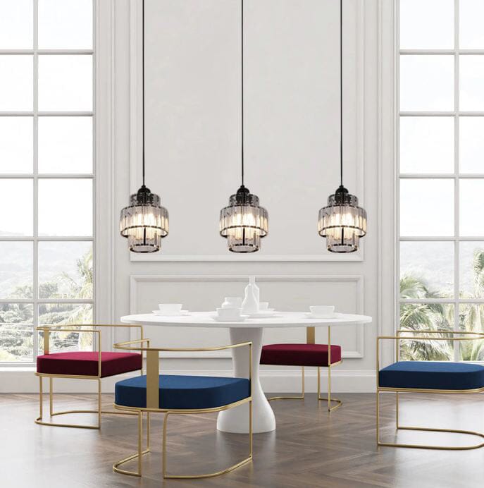 Aurelia Crystal Pendant Lights With Gold Or Black Finish