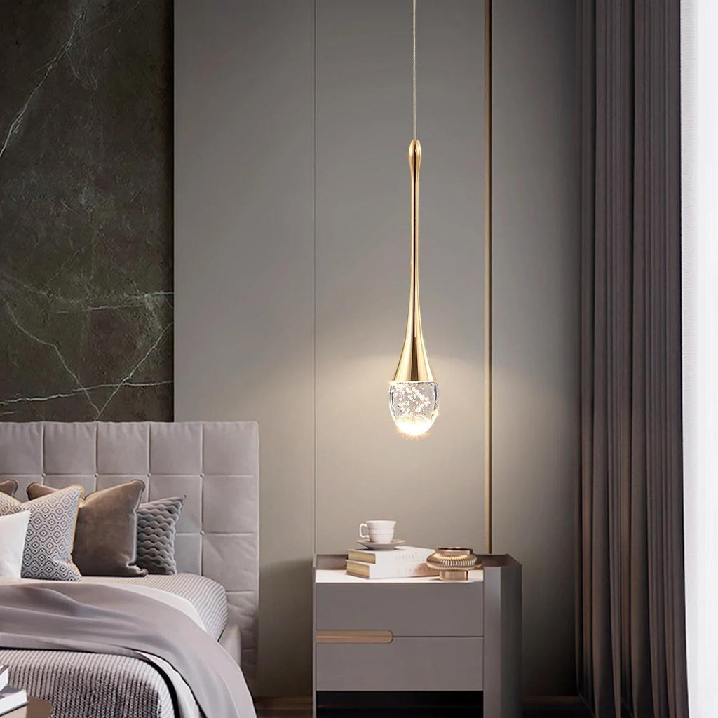 Lyra Teardrop Crystal Pendant Light for Dining Rooms