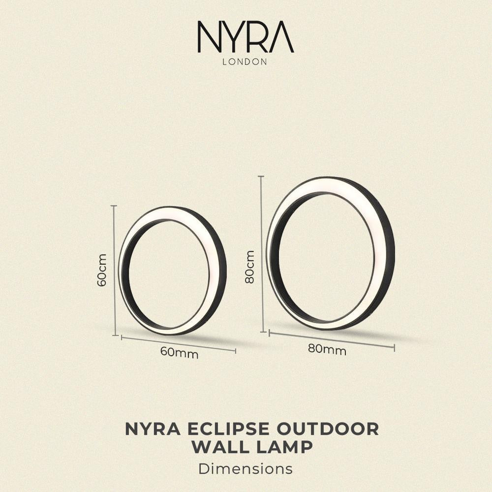 Astraeon Eclipse Outdoor Wall Light Modern Circular Exterior Fixture