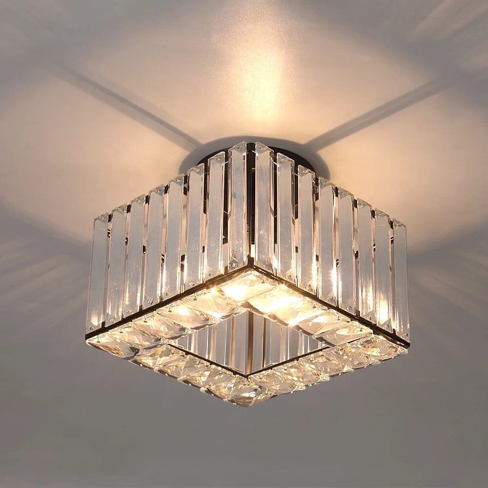 Aurelian Crystal Tier Ceiling Chandelier With Two Tier Prism Arrangement