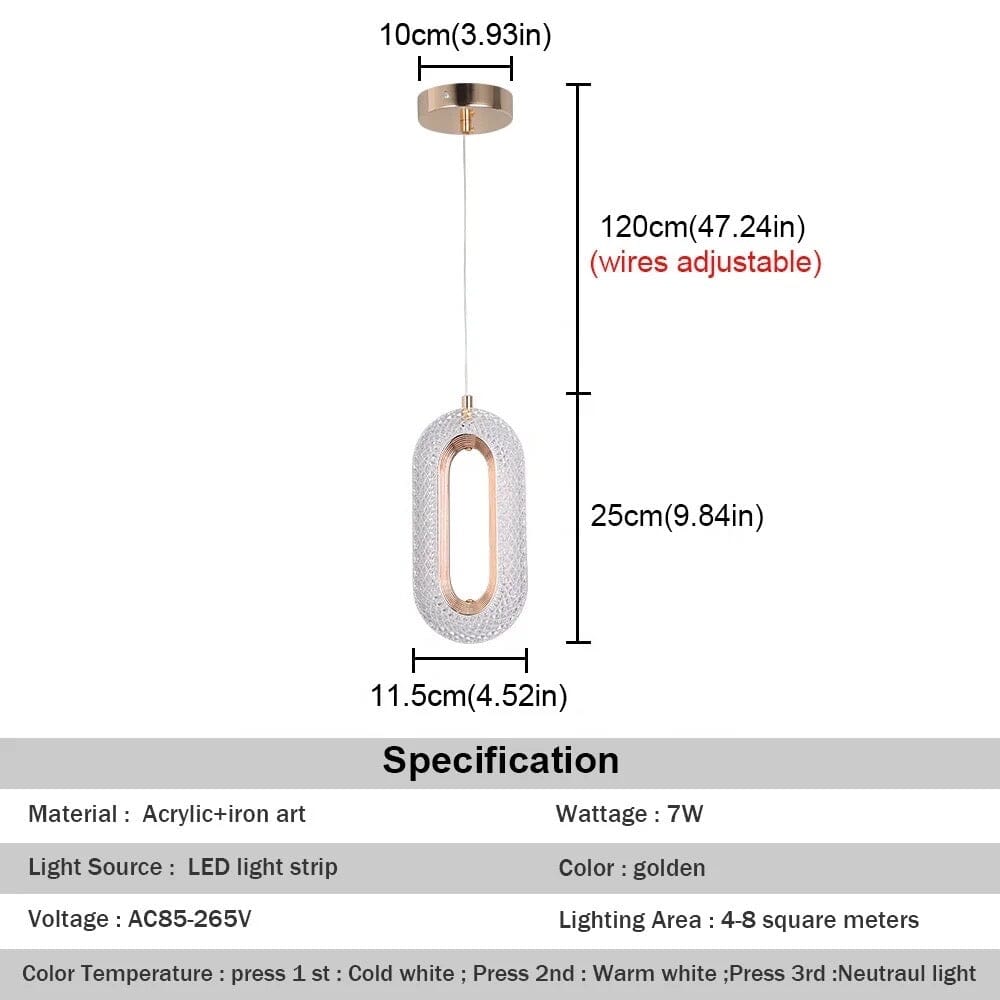 Aurelia Crystal Prism Pendant Lights With Iron Frame