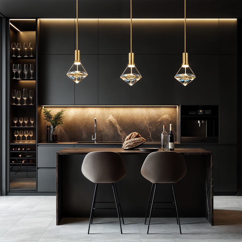 Aurelle Copper Crystal Pendant Light for Modern Homes