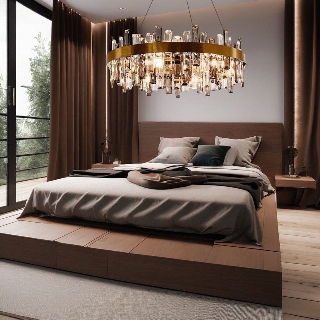 Aurelia K9 Crystal Chandelier With Gold Plated Stainless Steel