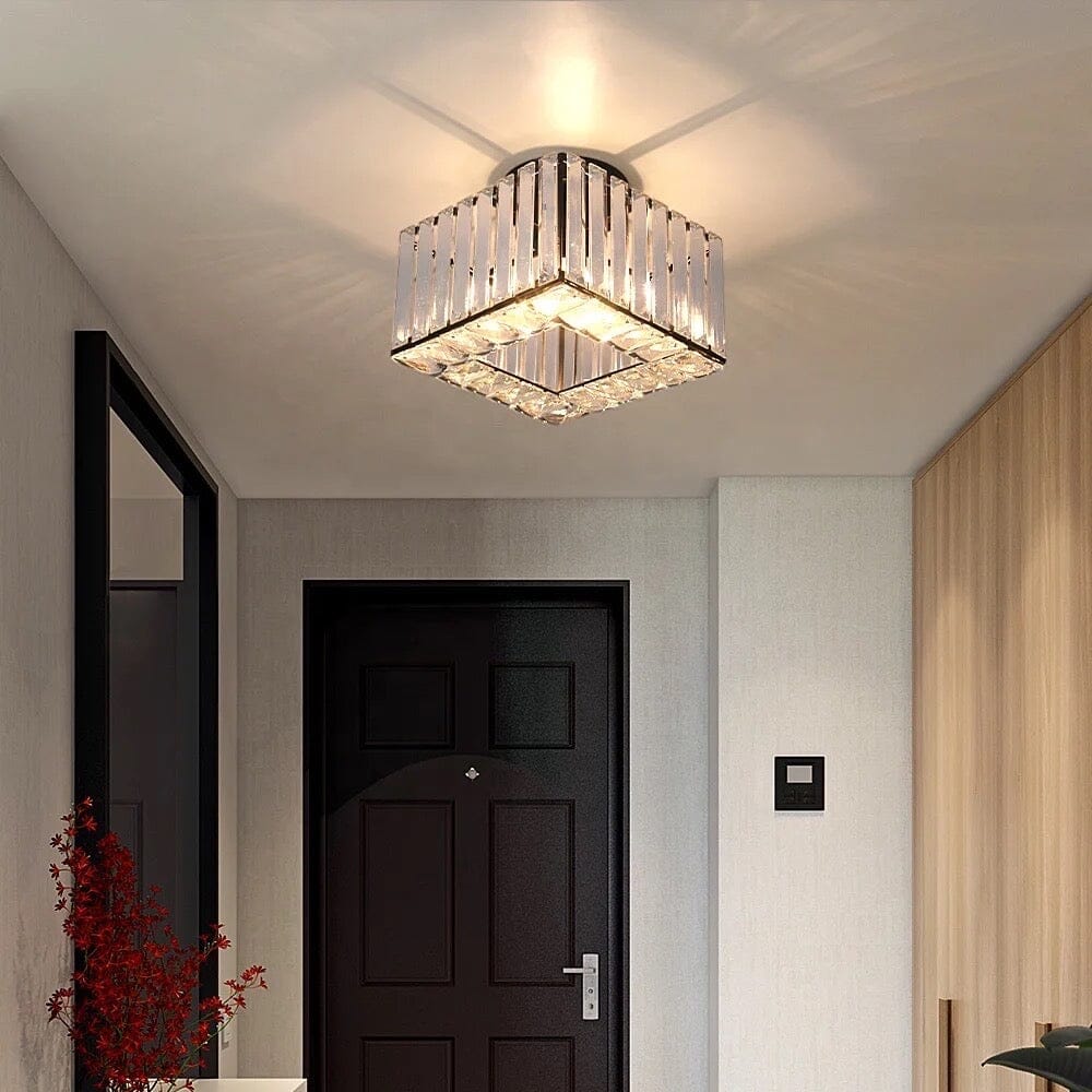 Aurelian Crystal Tier Ceiling Chandelier With Two Tier Prism Arrangement