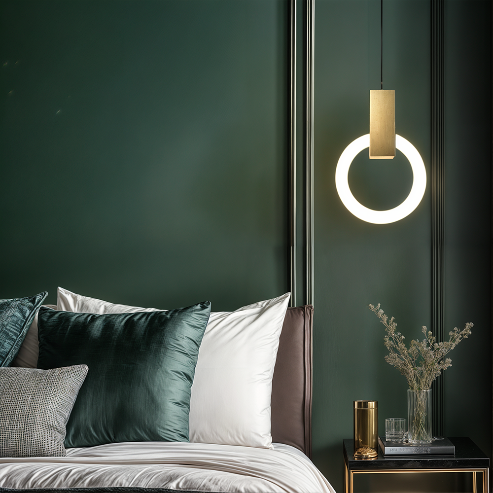 Aurora Halo Pendant Light Suspended Ring Ceiling Fixture