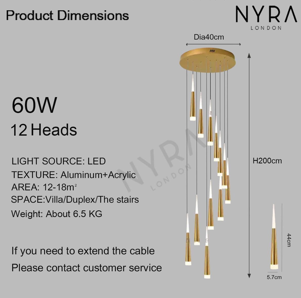 Liora Nordic Pendant Light With Warm Glow And Premium Hardware