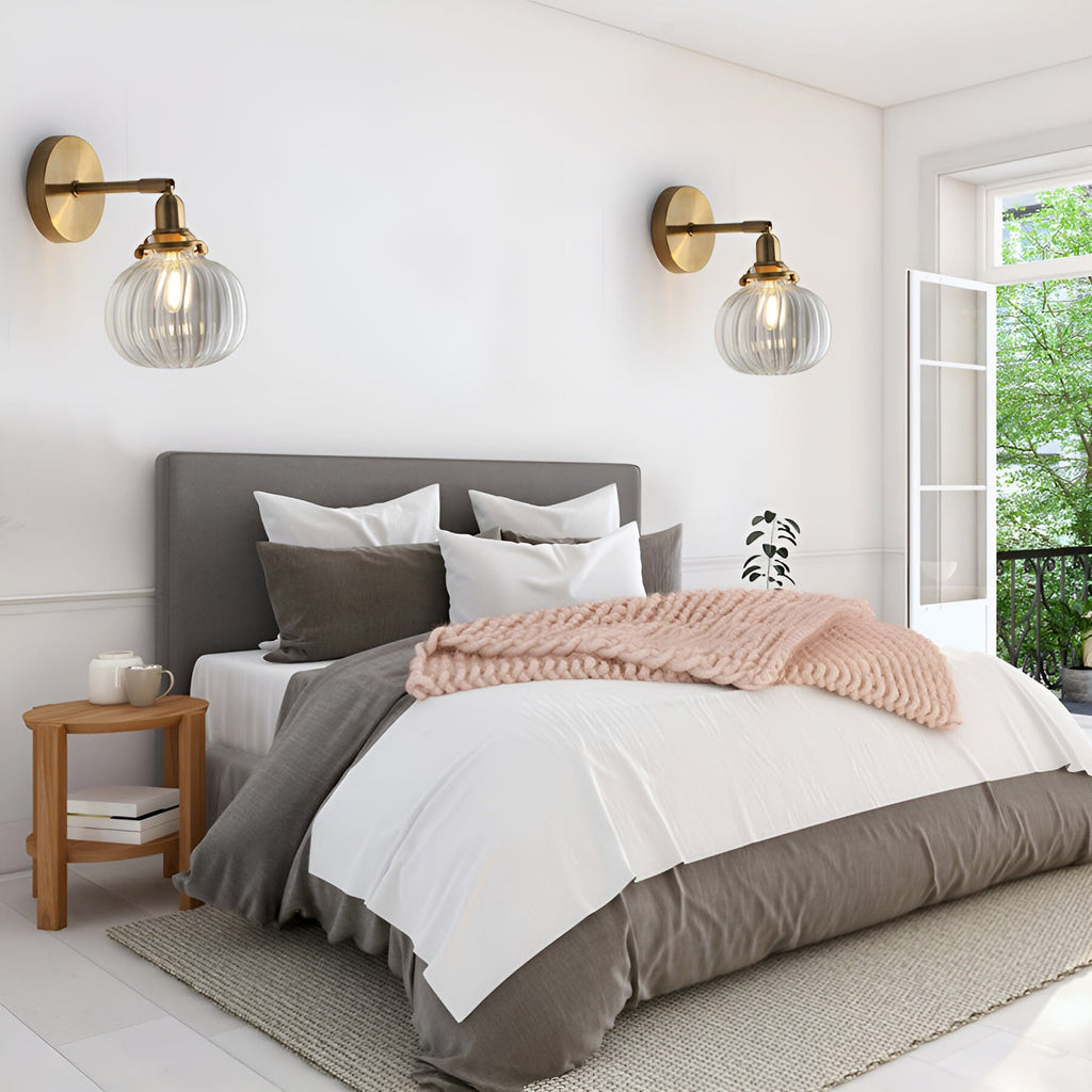 Aureli Glass Wall Sconce with Soft Ambient Glow for Living Spaces