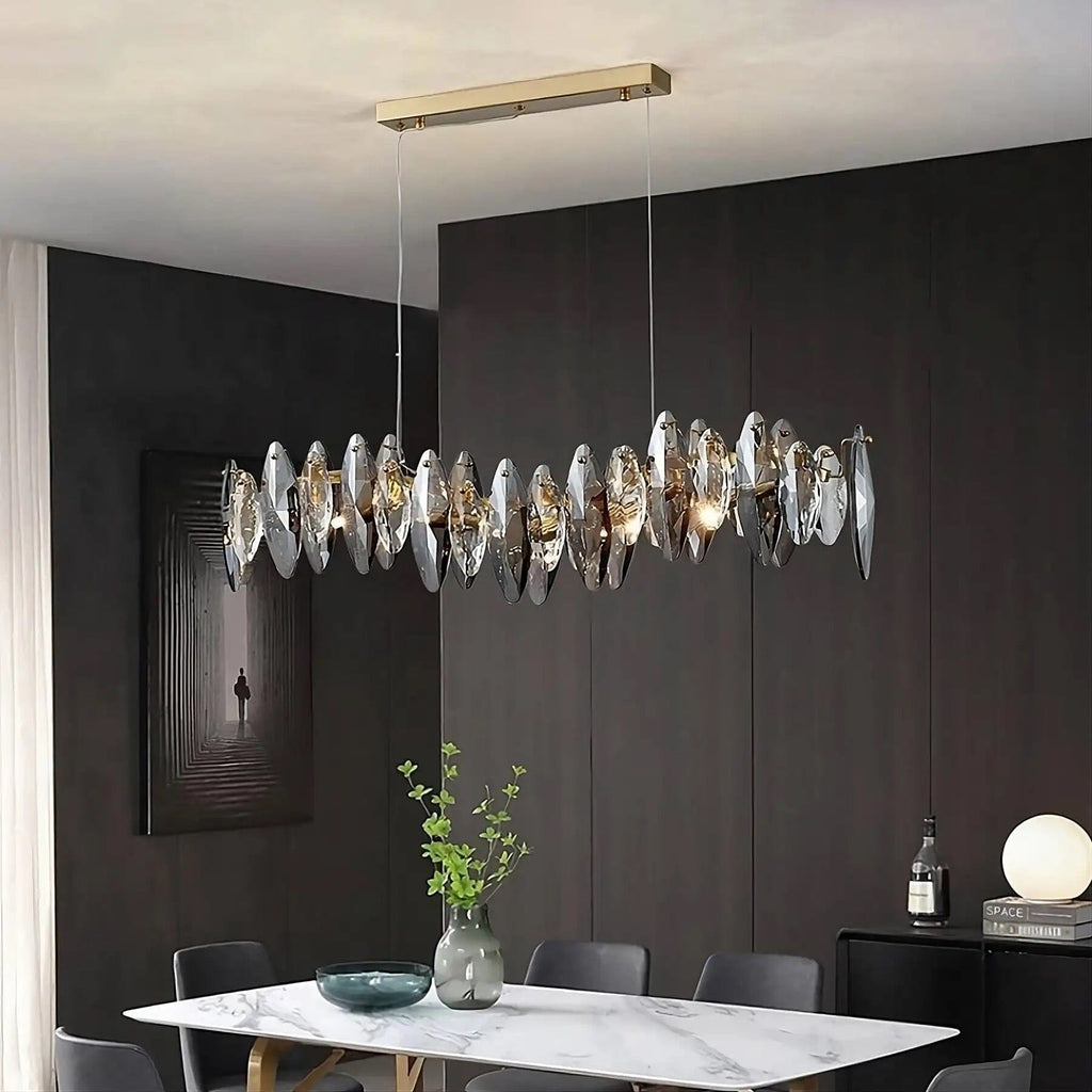 Lyra Nordic Crystal Leaf Chandelier Collection for Luxe Interiors
