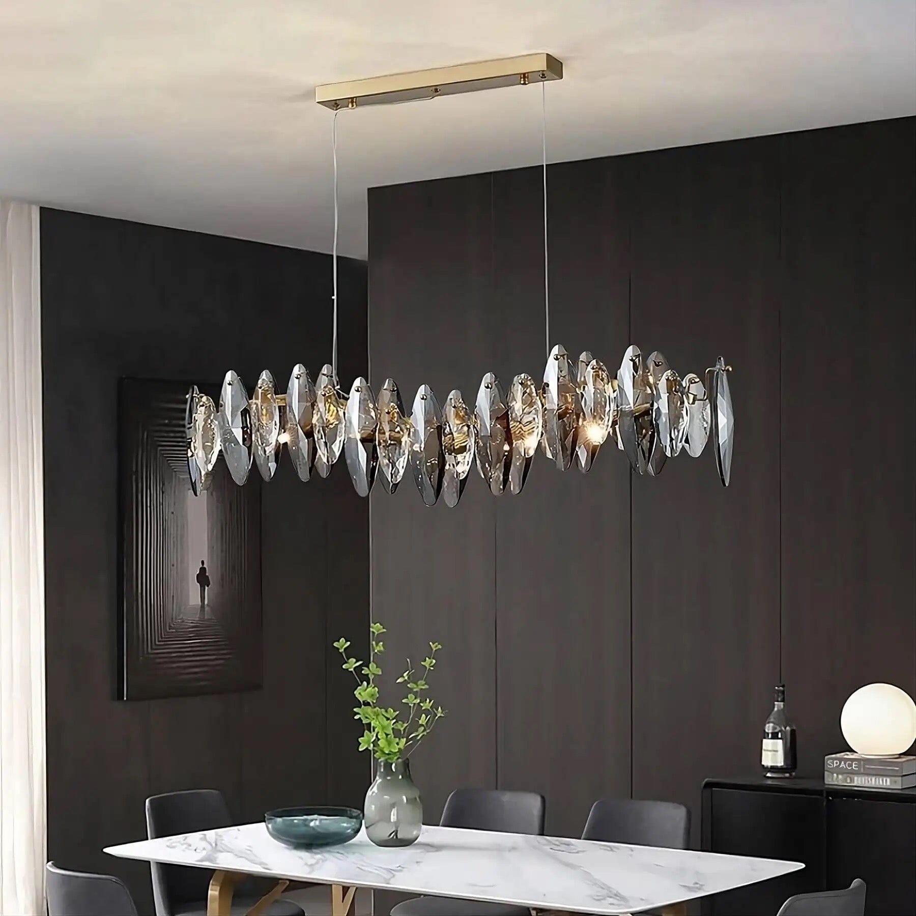 Lyra Nordic Crystal Leaf Chandelier Collection for Luxe Interiors