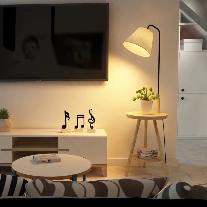 Liora Floor Lamp With Integrated Table And Hidden Storage