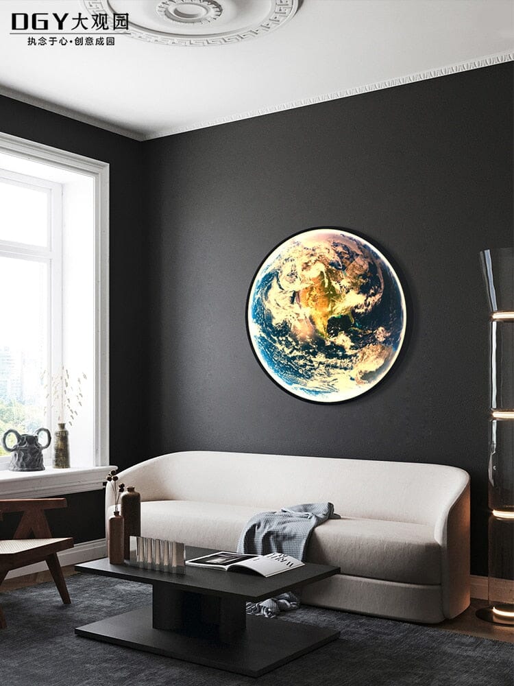 Liora Globe LED Wall Lamp With Acrylic Shade And Iron Frame