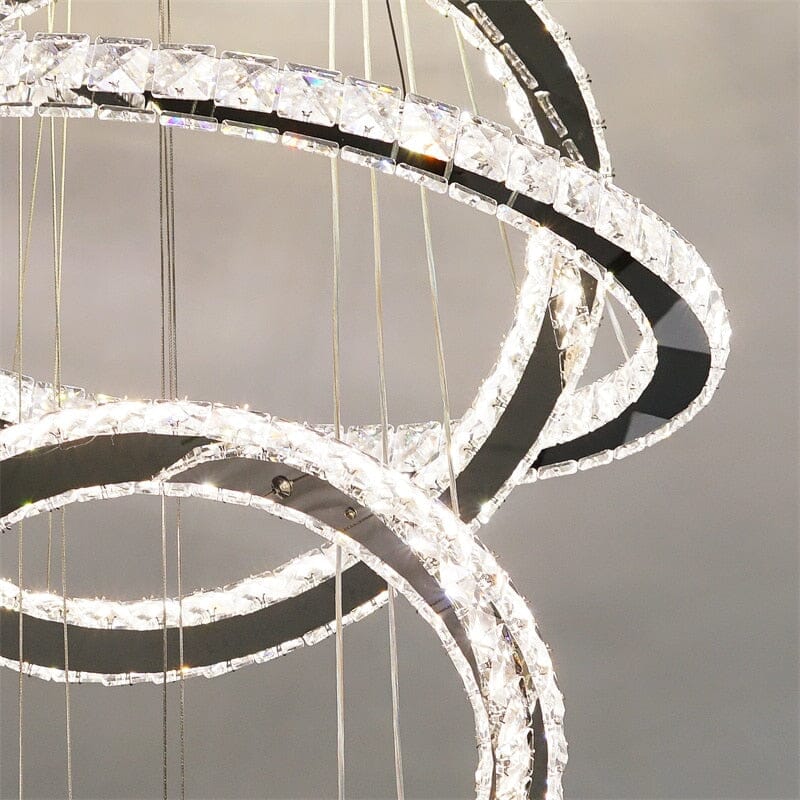 Aurea Crystal Ring Pendant Light With Chrome Finish