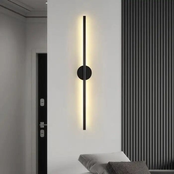 Lyra Tube Wall Light Noir LED With Acrylic Shade And Aluminum Body