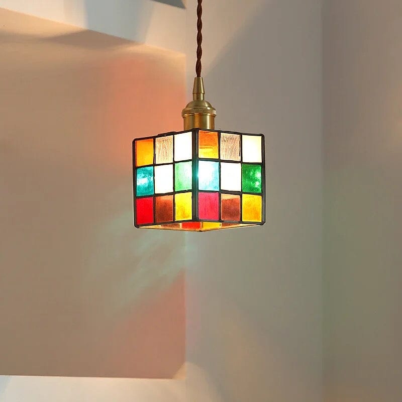 LumaNova Glass Prism Cube Pendant Lamp For Modern Spaces