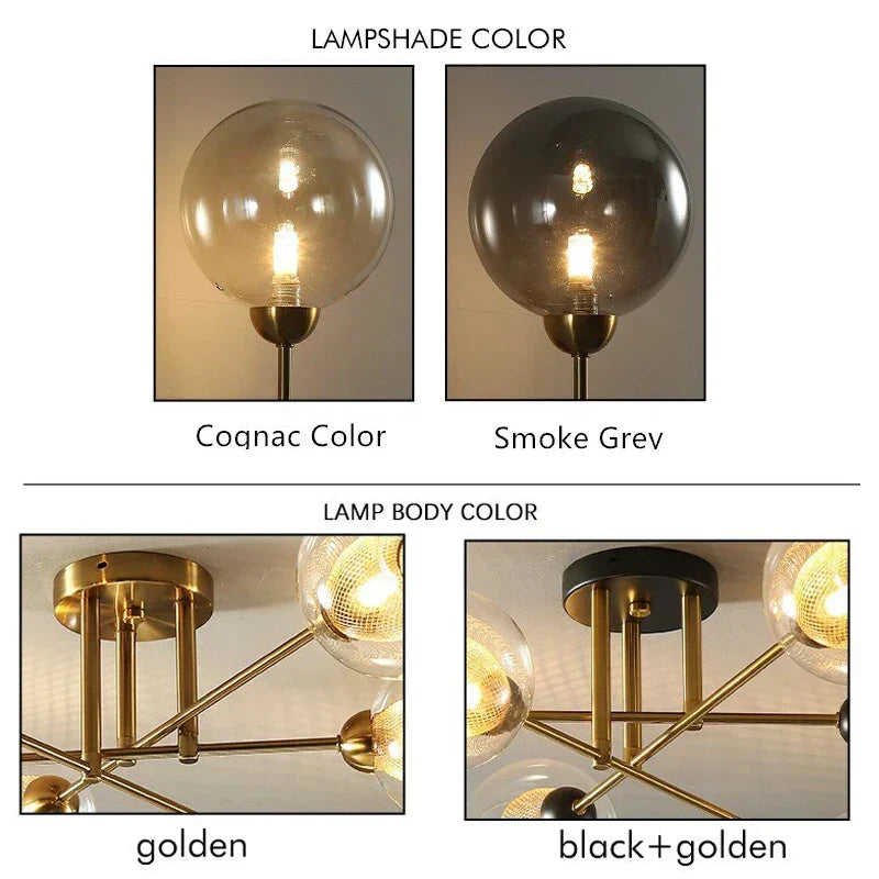 Luminara Glass Globe Chandelier For Modern And Traditional Decor