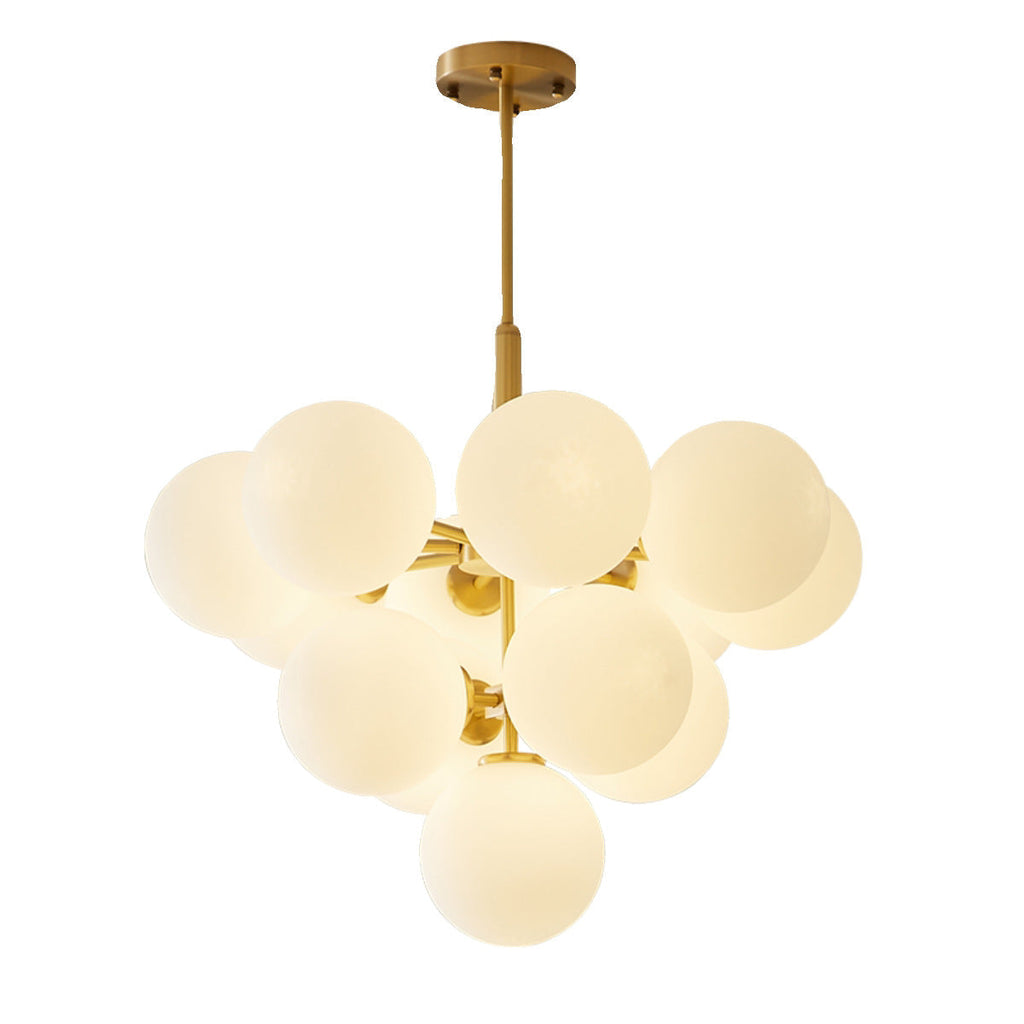 Lysara Scandinavian Chandelier With Glass Globe Shades