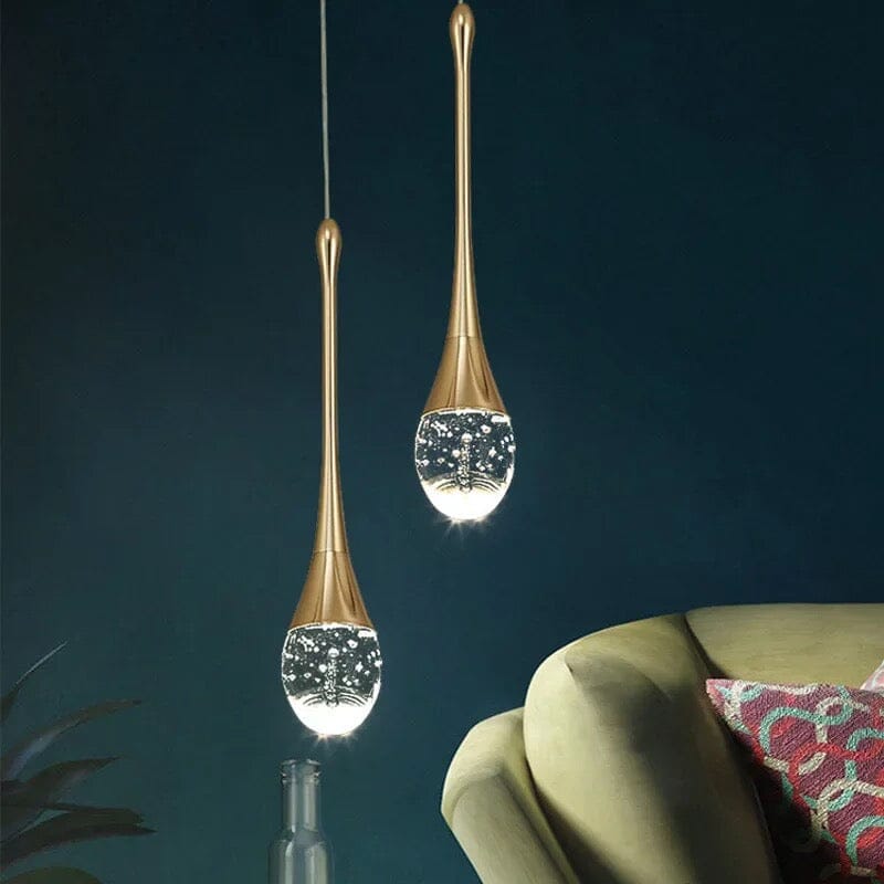 Lyra Teardrop Crystal Pendant Light for Dining Rooms