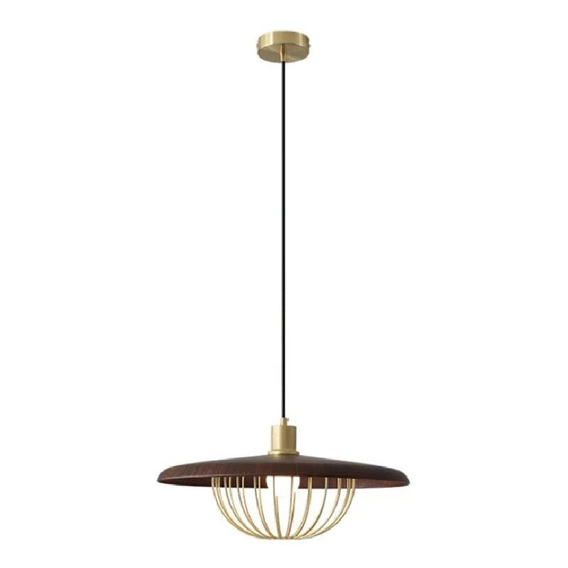 Liora Oakwood Style LED Pendant Light With Metal Accents